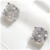 Image 2 : 14K White Gold Diamond(0.76ct) Clarity I-1 To I-2, F-G Colour, Very Good Cut Earrings (~weight 0.77g