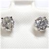 Image 3 : 14K White Gold Diamond(0.76ct) Clarity I-1 To I-2, F-G Colour, Very Good Cut Earrings (~weight 0.77g