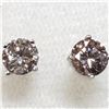 Image 1 : 14K White Gold Diamond(0.66ct) Clarity(Si-1 To Si-2), H-I Colour Earrings (~weight 0.65g), Made in C