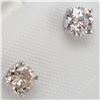 Image 2 : 14K White Gold Diamond(0.66ct) Clarity(Si-1 To Si-2), H-I Colour Earrings (~weight 0.65g), Made in C