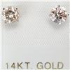 Image 3 : 14K White Gold Diamond(0.66ct) Clarity(Si-1 To Si-2), H-I Colour Earrings (~weight 0.65g), Made in C
