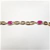 Image 2 : 10K Yellow Gold Ruby(0.5ct) Bracelet (~length 7.5"inches), Suggested Retail Value $1400 (Estimated S