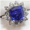 Image 2 : 10K White Gold Natural Tanzanite(4.2ct) Diamond(1.2ct) Twelve Prong Set Diamonds Clarity(Vvs-1 To Vv