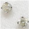 Image 2 : 14K White Gold Diamond(0.3ct) Clarity I-2 To I-3, Colour L-M Earrings (~weight 0.44g), Made in Canad