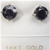 Image 3 : 14K White Gold Black Diamond(1.92ct) Very Good Cut, Stud Earrings (~weight 1.1g), Made in Canada, Ap