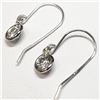 Image 2 : Platinum Diamond(0.35ct) Clarity I-2 To I-3, Hand Assembled Dangle Earrings (~weight 0.53g), Apprais