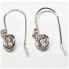 Image 3 : Platinum Diamond(0.35ct) Clarity I-2 To I-3, Hand Assembled Dangle Earrings (~weight 0.53g), Apprais