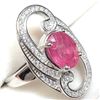 Image 3 : Silver Ruby(2.4ct) Cubic Zirconia Ring (~Size 9)(Ring is resizable for $40) (~weight 7.2g), Suggeste
