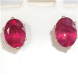 10K Yellow Gold Ruby(2.29ct) Earrings, Suggested Retail Value $300 (Estimated Selling Price from $45