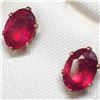 Image 2 : 10K Yellow Gold Ruby(2.29ct) Earrings, Suggested Retail Value $300 (Estimated Selling Price from $45