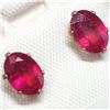 Image 3 : 10K Yellow Gold Ruby(2.29ct) Earrings, Suggested Retail Value $300 (Estimated Selling Price from $45