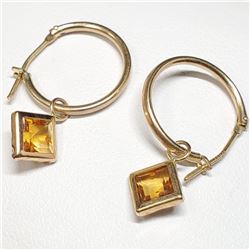 10K Yellow Gold Citrine(1.16ct) Earrings, Made in Canada, Suggested Retail Value $200 (Estimated Sel