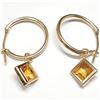 Image 2 : 10K Yellow Gold Citrine(1.16ct) Earrings, Made in Canada, Suggested Retail Value $200 (Estimated Sel