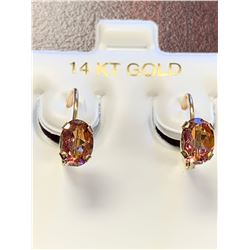 14K Yellow Gold Azotic Topaz (1.48ct) Earrings - Appraised Value $1,650.00 CDN