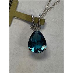 10K White Gold Blue Zircon (1.12ct) Gemstone - Appraised Value $,1600.00 CDN