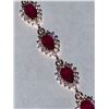 Image 2 : Pear/Round Natural Ruby (10.26ct) Bracelet - Retail Price $1,800.00