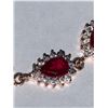 Image 5 : Pear/Round Natural Ruby (10.26ct) Bracelet - Retail Price $1,800.00