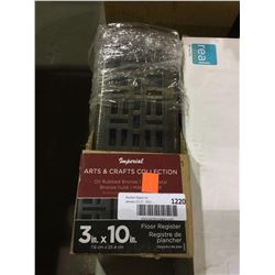 Case of 4 Imperial 3" x 10" Floor Registers