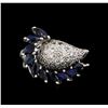 Image 2 : 14KT White Gold 1.90 ctw Sapphire and Diamond Ring