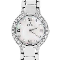 Ebel Beluga Ladies Stainless Steel MOP Diamond Watch 27mm Wristwatch