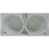 Image 2 : pair (2) Fire King Anchor Hocking white coffee mug blue CB'er litho slang