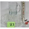 Image 2 : set of 3 mini glass 3.5" A&W mugs with etched logo & mini 1 3/4" A&W golfing bear