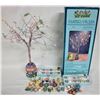 Image 2 : vintage 18" wire Easter Tree boxed - set 12 1" speckled hanging egg