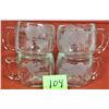 Image 1 : set of four (4) Nestle Nescafe clear glass frosted world globe coffee cups
