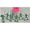 Image 1 : Lot of 8 2" 1950's-'60s Platic Marx Robin Hood & Merrymen action figures