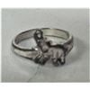 Image 3 : Fancy floral hinged ceramic container / sterling ring silver elephant size 7