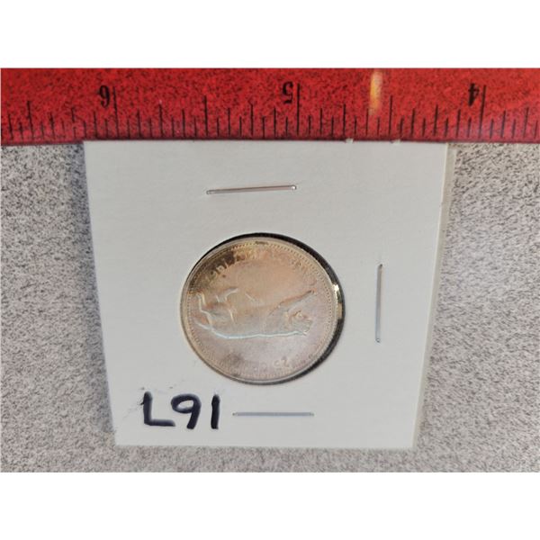 1967 Canada 25¢ Lynx authentic coin