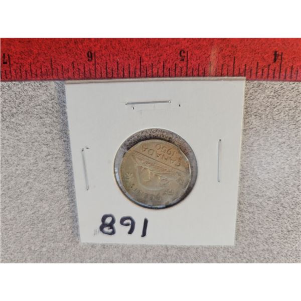 1950 Canada 5¢ cent nickel authentic coin