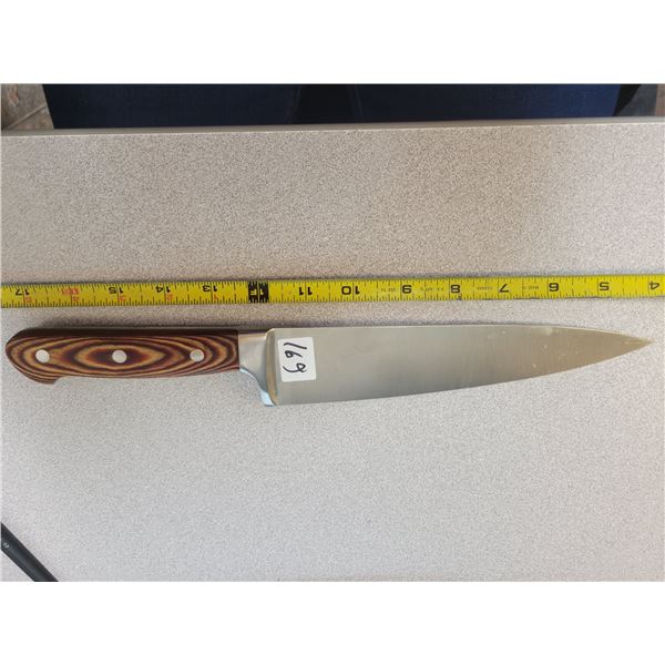 8" blade chef's knife dyed laminate wood handle