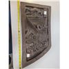 Image 1 : 20" wide 1.5" thick 1982 Congo ebony carving by D. Alfred