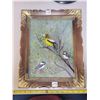 Image 1 : 15" X 12" original acrylic wood framed by T. Roy 'Grosbeak & Chickadees'
