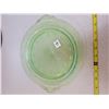 Image 1 : 11.5" diameter thick green depression glass