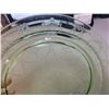 Image 2 : 11.5" diameter thick green depression glass