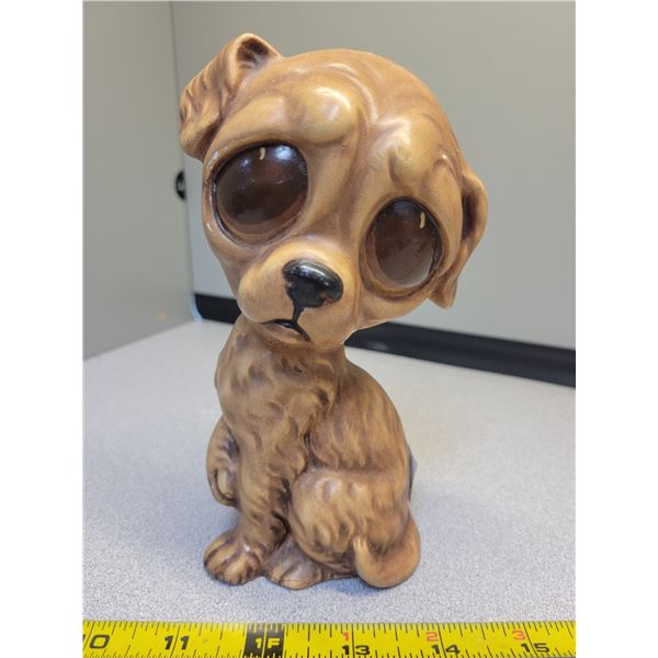 1972 'Pity Puppy' 7"H painted and glazed ceramic