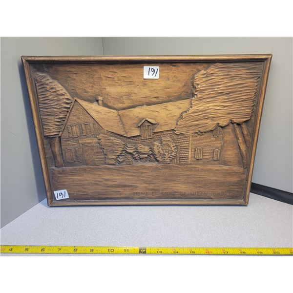 1926 woodcarved plaque by Maritime art products, NB Anne of Green Gables