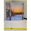 Image 1 : Glen Scrimshaw "Winter's Poplars Sunrise" affected onto glass