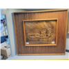 Image 2 : 16" X 19" original copper framed tooled copper 1943 Corona