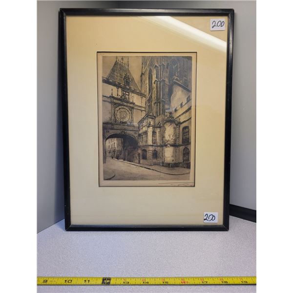 12" X 15" 1820 engraving fine art print authentic