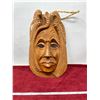 Image 1 : 1993 carved life size hardwood mask Mayan, snake & 2 birds