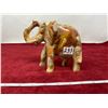 Image 3 : 1995 Pakistan onyx stone carved polished elephant 6" length
