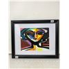 Image 1 : 1982 original acrylic framed under glass  13 X 16" by L.R.