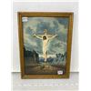 Image 1 : 1902 framed under glass print 'Jesus' 10 X 13"