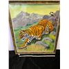 Image 1 : 1974 original oil on panel by Art Spence 33" X 38" framed 'tiger'