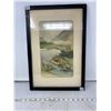 Image 1 : 1903 China painting on stretched silk framed under glass 13" X 20"