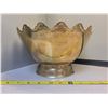 Image 2 : 2003 India handmade large brass crown bowl 10" diameter