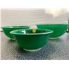 Image 3 : 3 DARK GREEN PYREX BOWLS